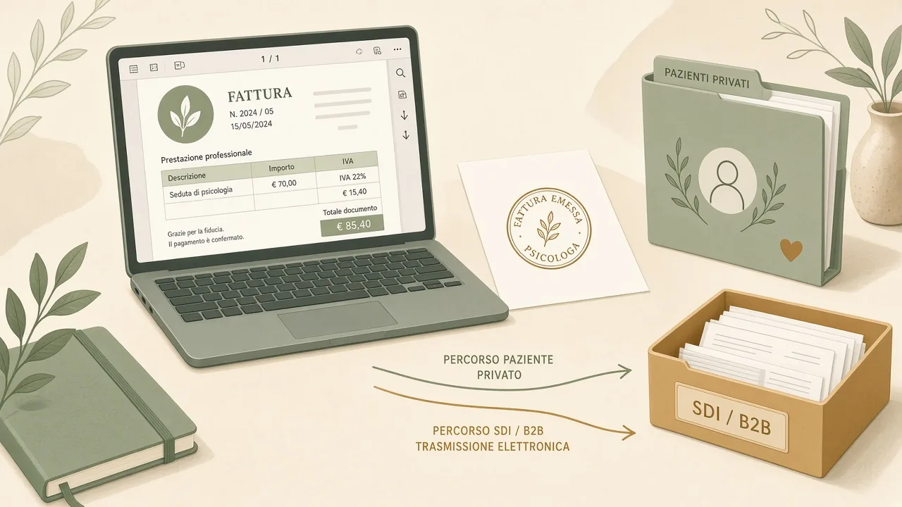 Fatturazione elettronica per psicologi: SDI, PDF e casi pratici